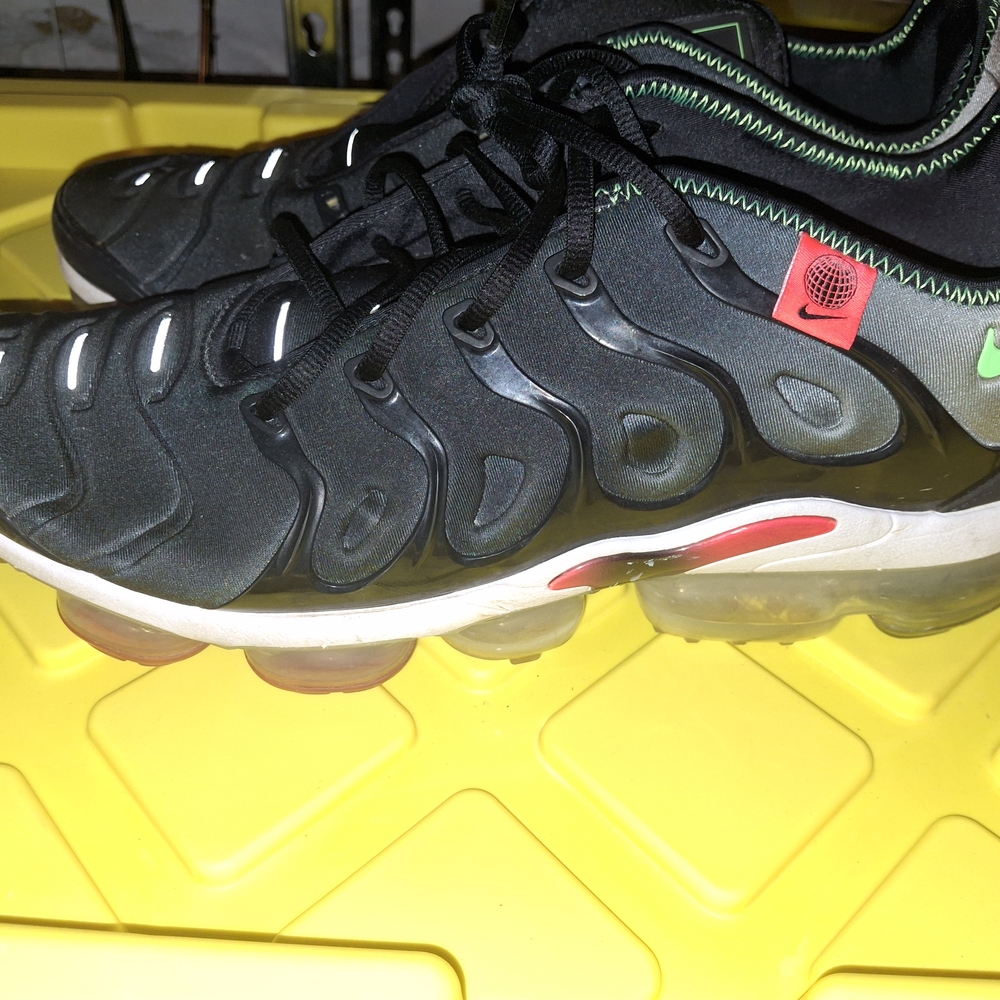 Kids Black Athletic Sneakers with Neon Accents - Brand Unspecified